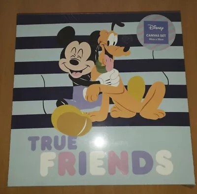 Set Of 3 Disney Mickey Mouse 3 Canvas Set 30 X 30cm • £5