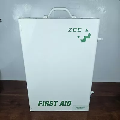 Vintage Zee First Aid Cabinet Large Metal  Zee Medical Kit Great Condition  • $110