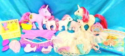 $59.94 • Buy 5 - MY LITTLE PONY - G1 Vintage Ponies Misty Gem Moon Dancer Baby Sundance + 