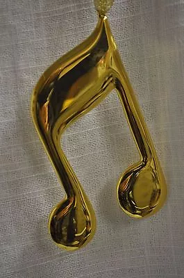 Brass Music Note Ornament 16th Note  • $8.99