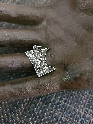 Vintage Sterling Silver Minnesota State Charm F Sterling  • $14