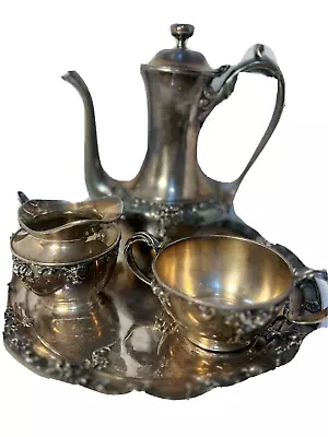 Barbour Silver Company Quadruple Tea Set Silver Plate 4 Pieces • $89