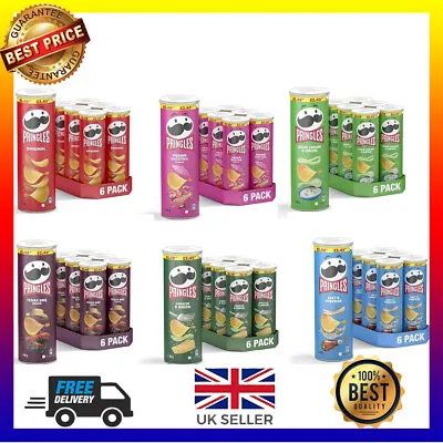 £18.99 • Buy Pringles Crisps Salt Vinegar Original Prawn S C Potato Crisps 165G (Pack Of 6)