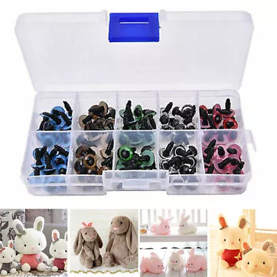 100x Plastic Safety Eyes Colour Toys Teddy Bear Doll Animal Toy Craft Screw Kit • £6.22