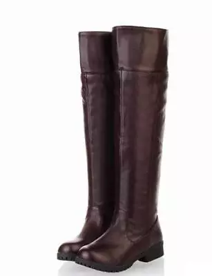 Men's Women's Fashion Creeper Cosplay Unisex Flat Knee High Stretch Riding Boots • $72.42