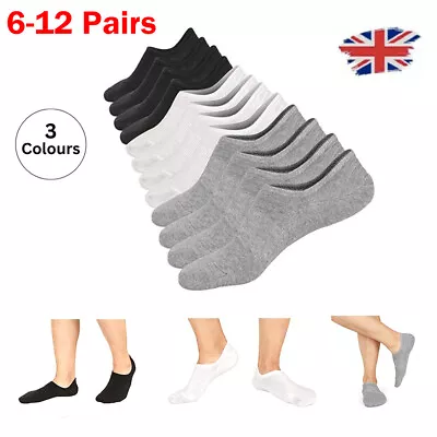 Trainer Socks Men's Women's Invisible Ankle Liner Cotton Low Cut Sports Socks • £4.59