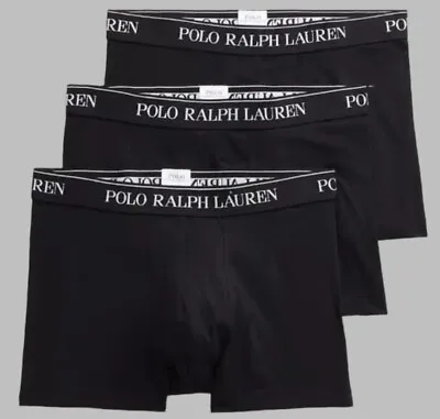 Polo Ralph Lauren Men's Boxer Brand New Set Of 3 Black Size - S M L & XL • £18.99