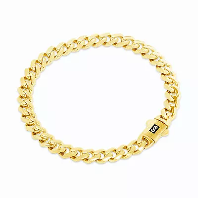 10k Yellow Gold Royal Monaco Miami Cuban Link 6mm Chain Bracelet Box Clasp 7.5  • $324.99