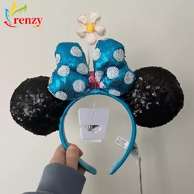 Timeless Flower Disney Parks Minnie Ears Hat Sequins Polka Dot Headband US • $16.89