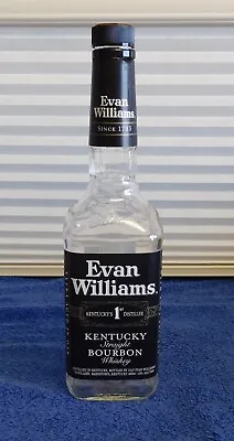 EMPTY Bottle Evan Williams Kentucky Bourbon Whiskey 750ml Crafts Clear Glass • $9.15