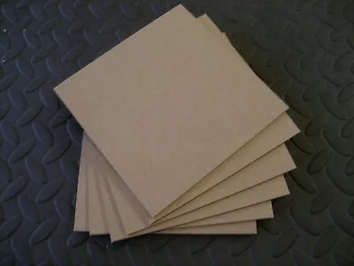 5 X MDF 6  X 6  SQUARES  WOODEN  PLAQUES BLANKS SIGNS 3mm SQUARE EDGE • £2.50