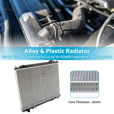 Radiator For Nissan Elgrand E50 E51 2.5 3.5L V6 VQ35DE Petrol Auto Manual 00-08 • $138.10