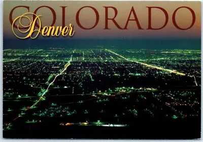 Postcard - The Shimmering Lights Of The Denver Metro Area - Denver Colorado • $3.46