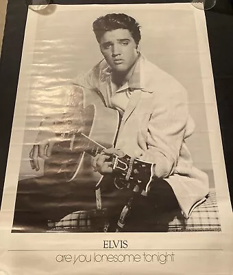 Elvis Presley Are Lonley Tonight Record Promotional 24x36 Poster Pre Owned • $10