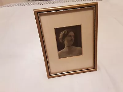 Edwardian Photo Of A Lady In Gilt  Frame • £6