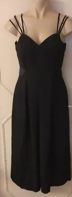 £20 • Buy Ladies Black Charlotte Halton Evening/Party Playsuit Dress – Size 12