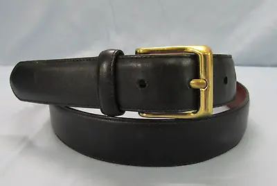 COACH Men's 5950 BLACK GENUINE LEATHER Gold Hardware DRESS CASUAL Belt Sz 42 • $27.20