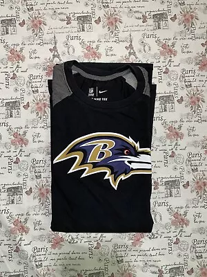 The Nike Tee Baltimore Ravens T Shirt NFL Team Apparel Dri-Fit XXL Long Sleeve • $14.40