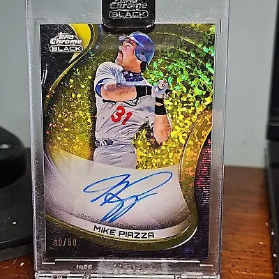 2022 Topps Chrome Black Mike Piazza Auto 40/50 • $100