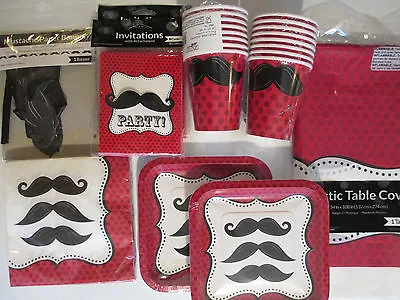 MUSTACHE - Birthday Party Supplies Set Pack DELUXE Kit W/ Banner • $26.64