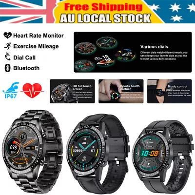 $43.95 • Buy Men Smart Watch IP67 Waterproof Heartrate Monitor Fitness Tracker Android IPhone