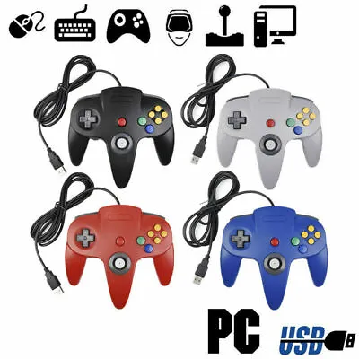 For Nintendo 64 N64 USB Controller Gamepad Joystick For PC MAC Raspberry Pi 3 • $12.99