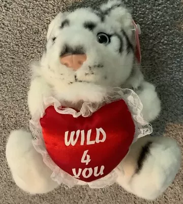 Fiesta White Tiger Stuffed Animal “Wild For You”. • $2.50