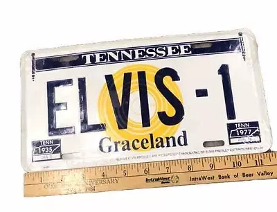 VTG Elvis Presley 1 Graceland Tennessee Collectors License Plate New In Wrap • $14.97