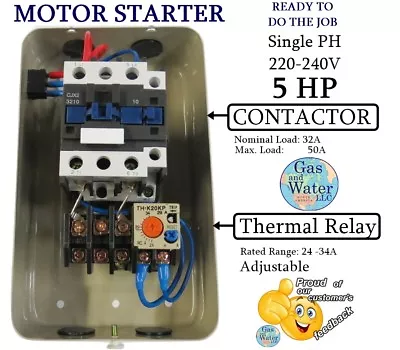 P30GW Single Phase Magnetic Motor Starter Control 5 Hp 220/240v 24-34A • $67.95