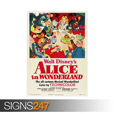 £3.95 • Buy ALICE IN WONDERLAND (ZZ135) MOVIE POSTER Photo Poster Print Art A0 A1 A2 A3 A4