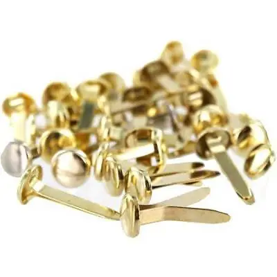 Pack Of Split Pins Paper Fasteners 20mm Office Stationery Arts Crafts (Gold) • £2.65