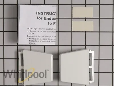New OEM Whirlpool Refrigerator Shelf Bar Endcap Kit 4386917 • $12.62