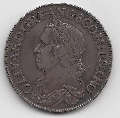 1658 OLIVER CROMWELL CROWN 5/- Coin - Very Rare • £6350