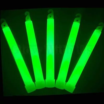 Glow Sticks Bulk 25pcs 6” Industrial Grade Green Light Sticks. • $21.82