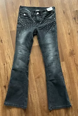 H&M Low Waist Skinny Flared Embellished Jeans Girl Size US 14 (EU 152) - NWT • $14.99