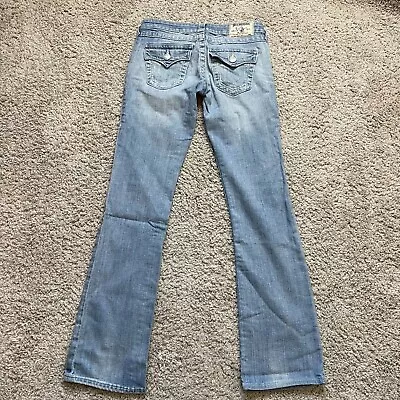 True Religion Bootcut With Flaps Light Wash Jeans Womens Size 26 • $36