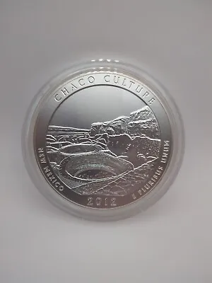 2012 P 5 Oz Silver Chaco Culture Coin ATB  Beautiful Large Chunky Silver In Cap • $218.88