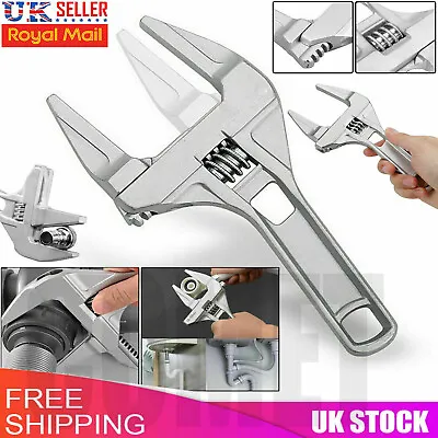 Extra Wide Opening Jaw Adjustable Spanner Wrench 8  200mm 6mm - 68mm UK • £4.99
