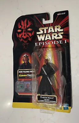 Star Wars Episode 1 Darth Maul Sith Lord CommTech Action Figure 1999 • £0.99