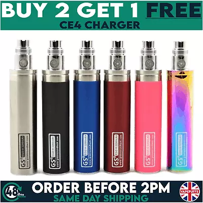 GS EGO 3200mah Genuine Battery Buy 2 Battries Get 1 Ce4 Charger Free 10 Colours • £2.95