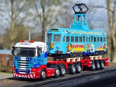 Eddie Stobart Rail 1 76 Scale Scania Blackpool Tram Combi Trailer Load Code 3 • £24