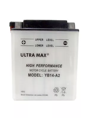 Ultramax YB14L-A2 Gel Battery Kawasaki KZ750P GT (82-85)-750 Cc • £35.99