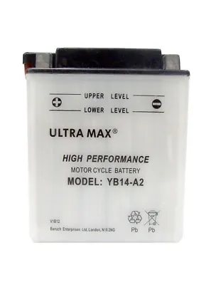 Ultramax YB14L-A2 Gel Battery Suzuki GT750 LeMans (72-77)-750 Cc • £35.99