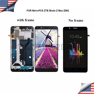 For ZTE BLADE Z MAX Z982 LCD Display Touch Screen Digitizer Assembly  ± Frame@us • $22.29