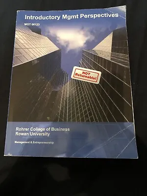 Introductory Mgmt Perspectives By Rohrer College Of Business Rowan University • $30