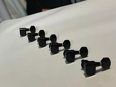 2000s Ibanez RG350 RG Series Guitar Dual Pin Black Tuners Tuning Pegs 6 In Line • $27.99