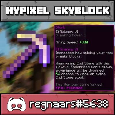 Hypixel Skyblock  | Stonk Pickaxe | Fast And Safe Delivery | • $0.99