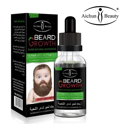 Beard Growth Oil Serum Fast Growing Beard Mustache Facial Hair Grooming For Men • $7.44