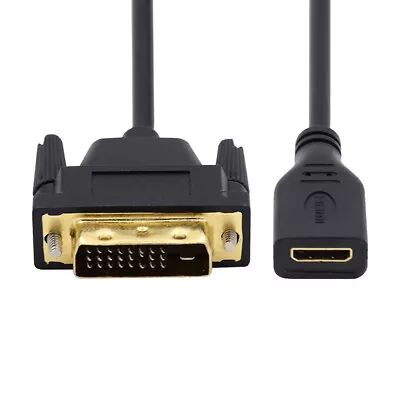 CY 20cm 4K Micro/Mini HDMI 1.4 Female To DVI 24+1 Male Cable For Computer HDTV • $8.28