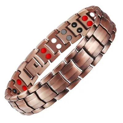 Strong 5000 Gauss Solid Copper Magnetic Bracelet Arthritis Men Women Pcx03n • $27.99